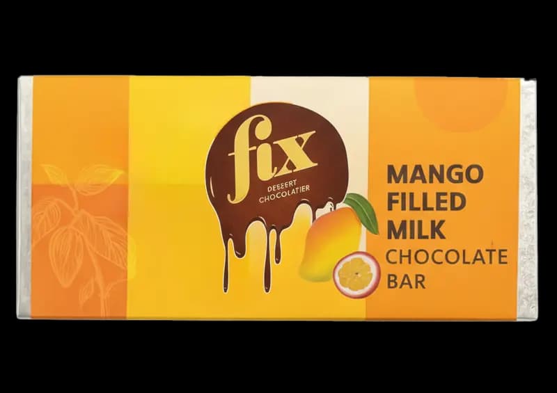 Fix Dubai Mango Filled Milk Chocolate Bar, Premium Dessert Chocolate, 200g
