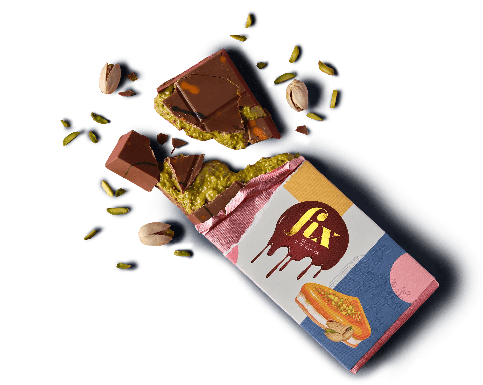 Fix Dubai Chocolate Pistachio Knafeh Bar - 200g